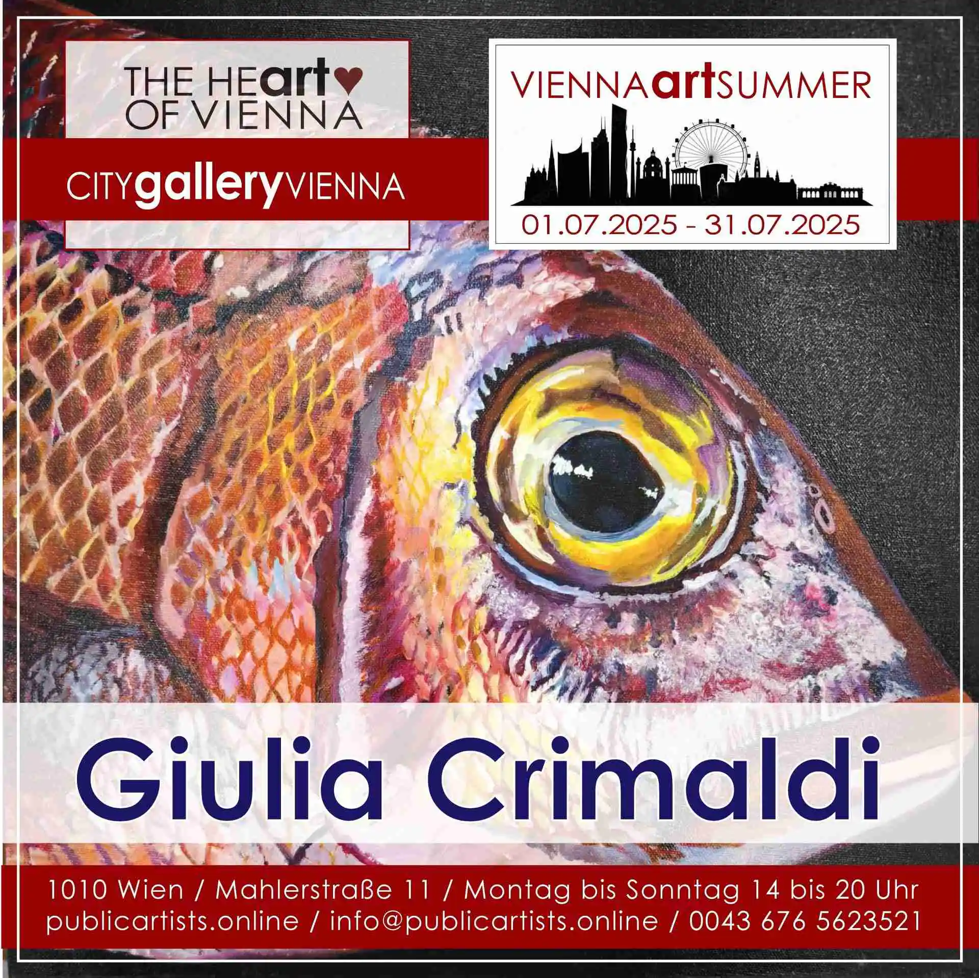 Джулия Кримальди на выставке VIENNA ART SUMMER 2025