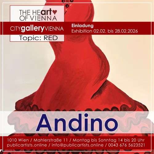 Andino zeigt “RED” in der CITYgalleryVIENNA