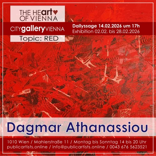 Dagmar Athanassiou zeigt “RED” in der CITYgalleryVIENNA