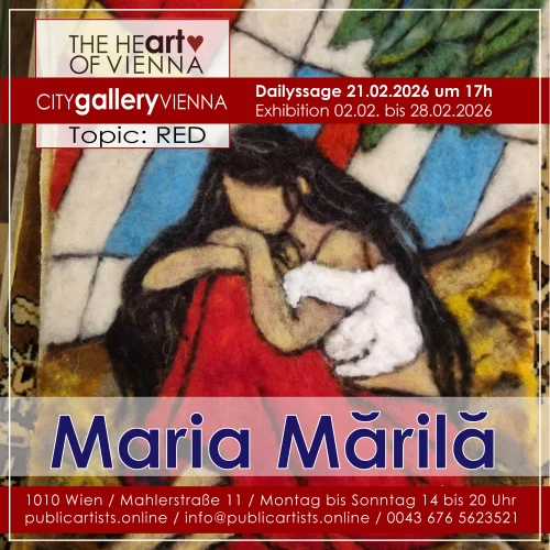 Maria Mărilă zeigt “RED” in der CITYgalleryVIENNA