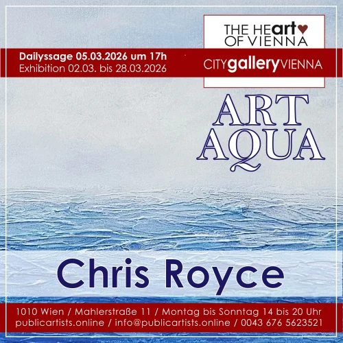 Chris Royce vystavuje „ART AQUA“ v CITYgalleryVIENNA
