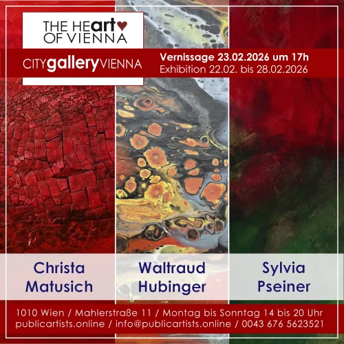 Waltraud Hubinger, Sylvia Pseiner und Christa Matusich in der CITYgalleryVIENNA