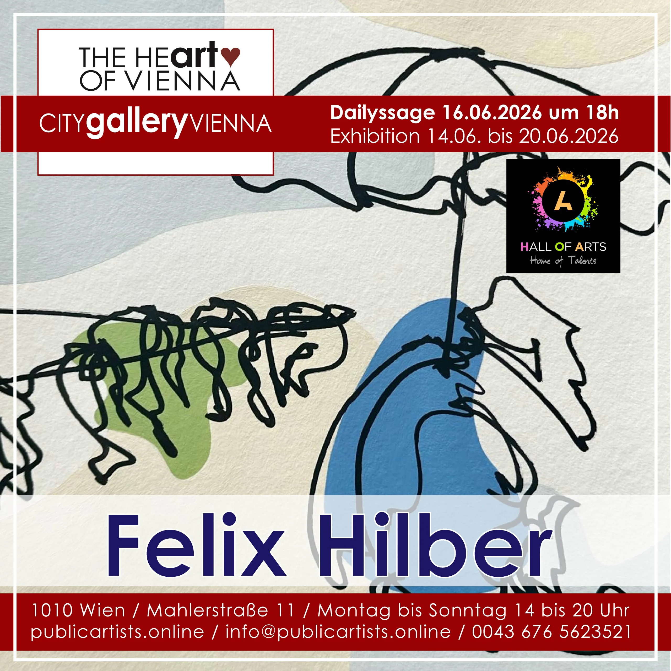 HALL OF ARTS predstavuje Felixa Hilbera v CITYgalleryVIENNA