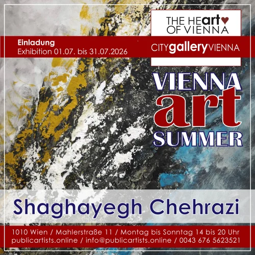 Shaghayegh Chehrazi a „VIENNA ART SUMMER“ kiállításon a CITYgalleryVIENNA-ban