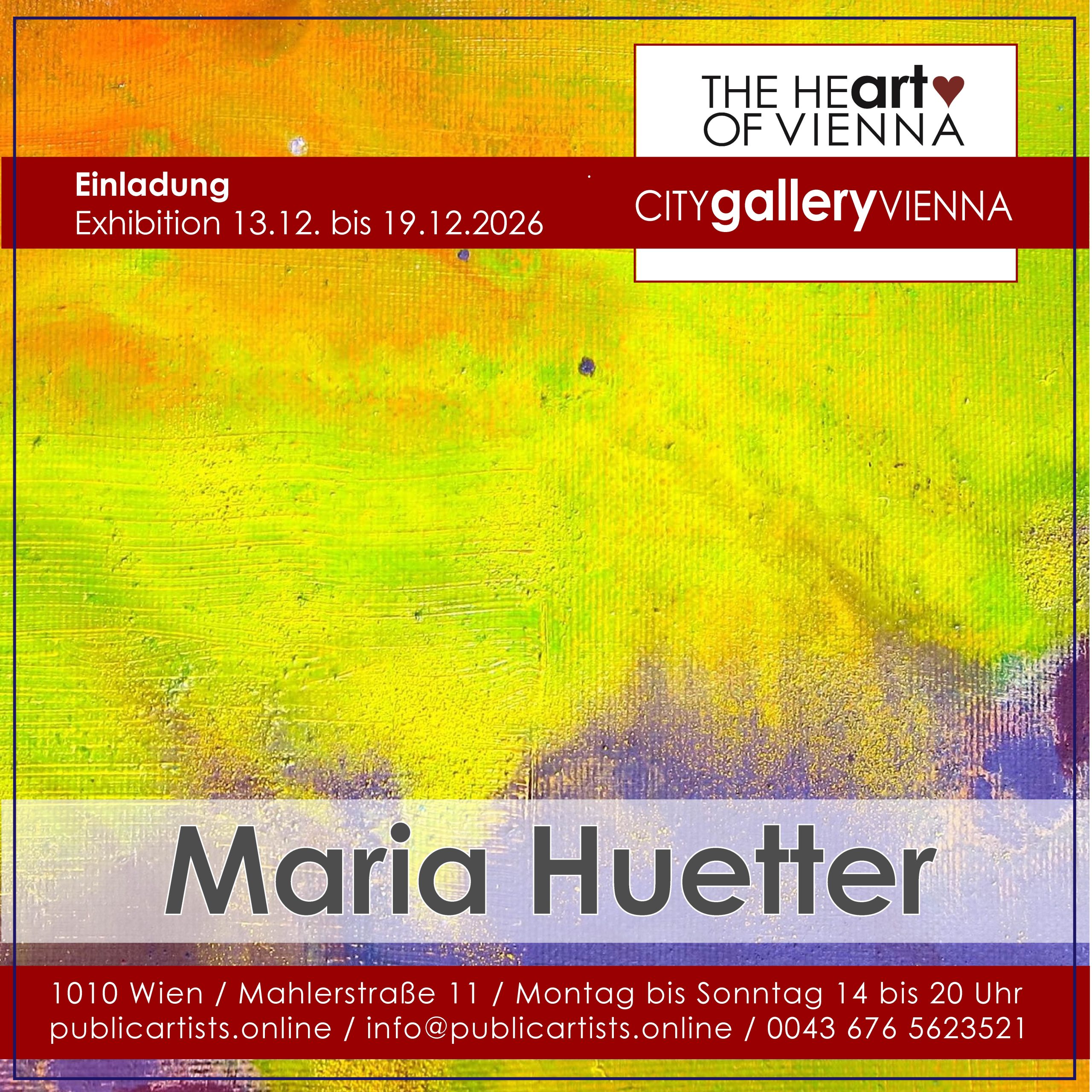 Maria Huetter at the CITYgalleryVIENNA
